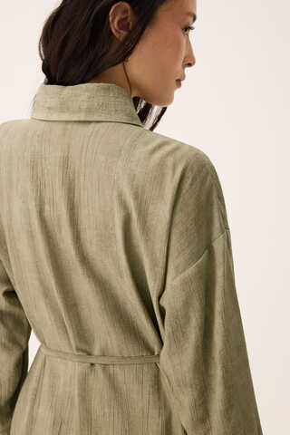 Bebe Yaka Tilbe Elbise Haki - 16