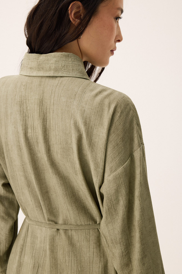 Bebe Yaka Tilbe Elbise Haki - 16