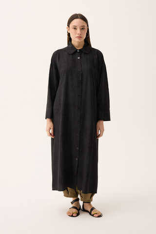 Bebe Yaka Tilbe Elbise Siyah - 2