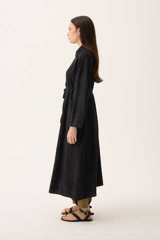 Bebe Yaka Tilbe Elbise Siyah - 9