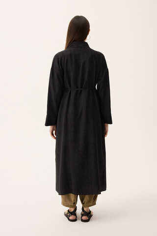 Bebe Yaka Tilbe Elbise Siyah - 13