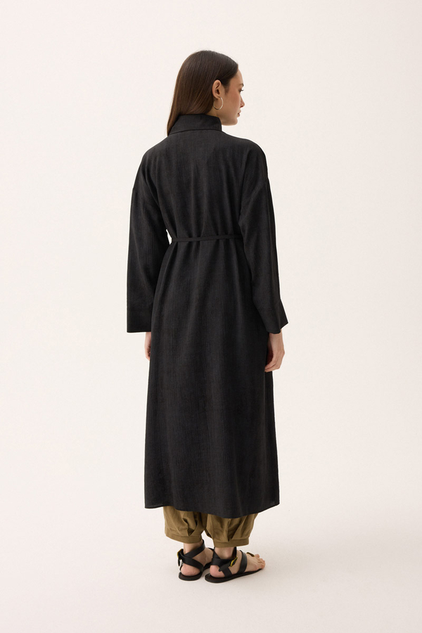 Bebe Yaka Tilbe Elbise Siyah - 15