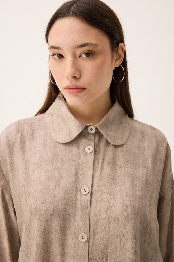 Bebe Yaka Tilbe Elbise Taş - 8