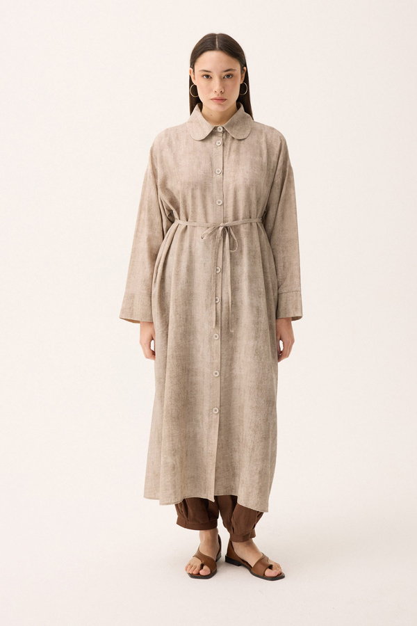 Bebe Yaka Tilbe Elbise Taş - 9