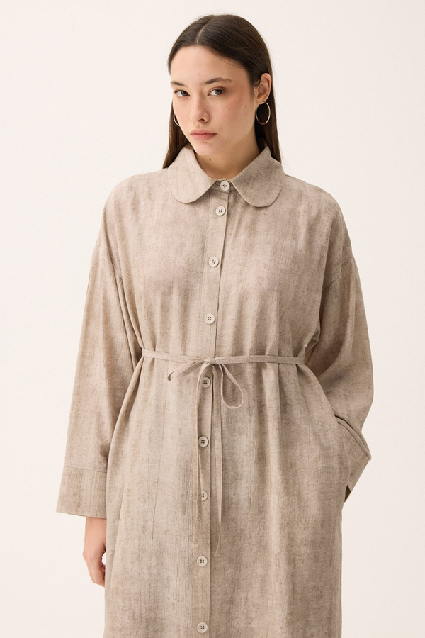 Bebe Yaka Tilbe Elbise Taş - 12