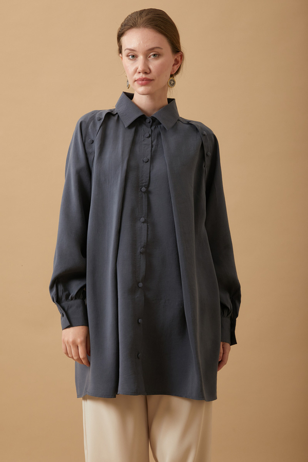 Belda Modal Shirt Anthracite - 1