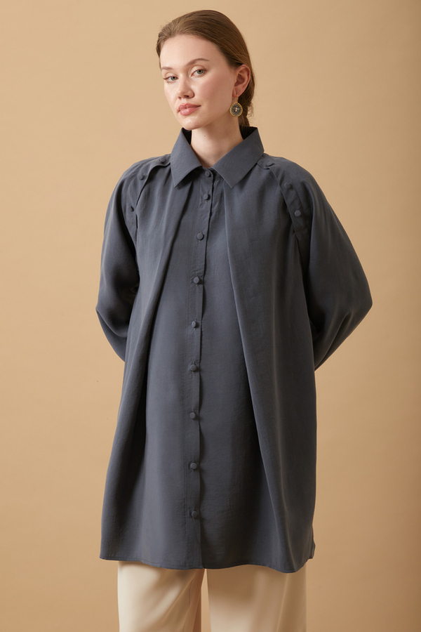 Belda Modal Shirt Anthracite - 3