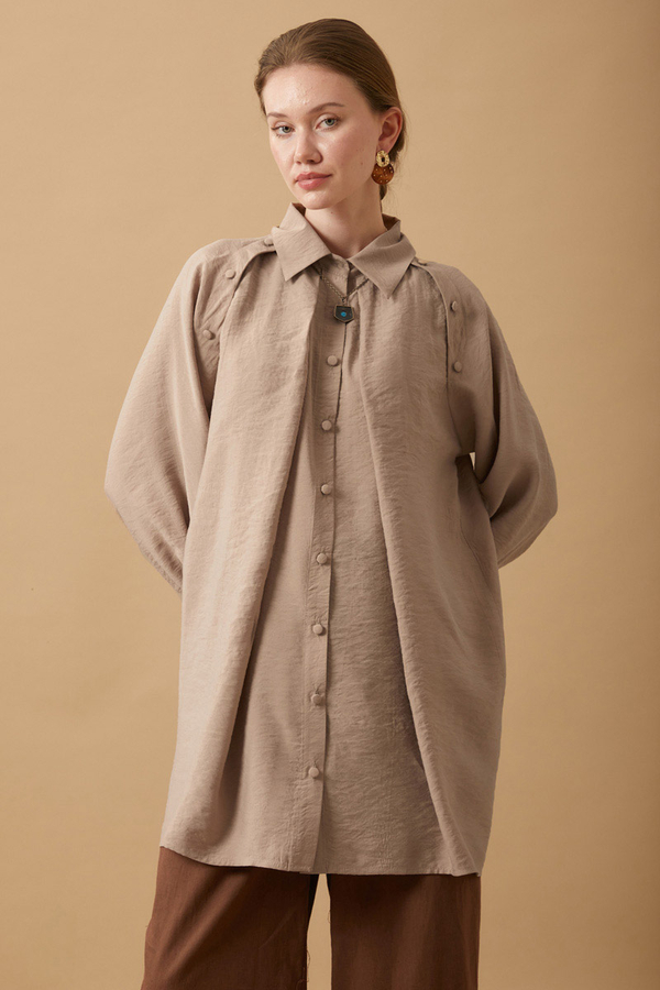 Belda Modal Shirt Beige - 4