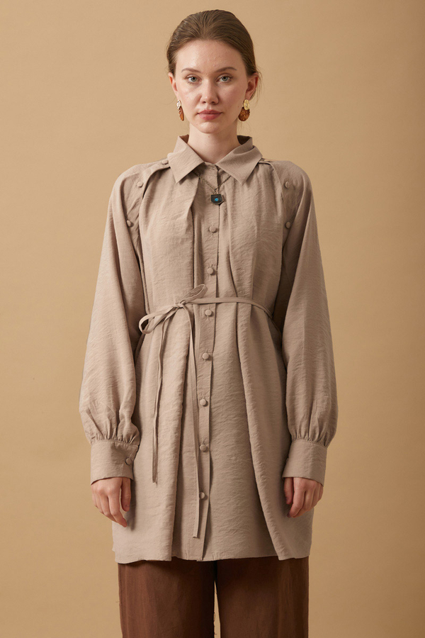 Belda Modal Shirt Beige - 1