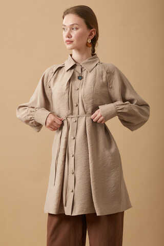 Belda Modal Shirt Beige - 2