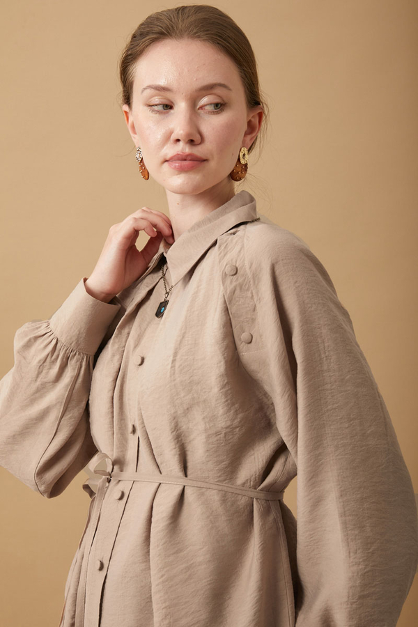 Belda Modal Shirt Beige - 8