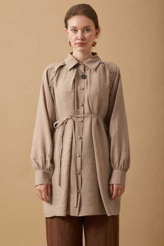 Belda Modal Shirt Beige - 1