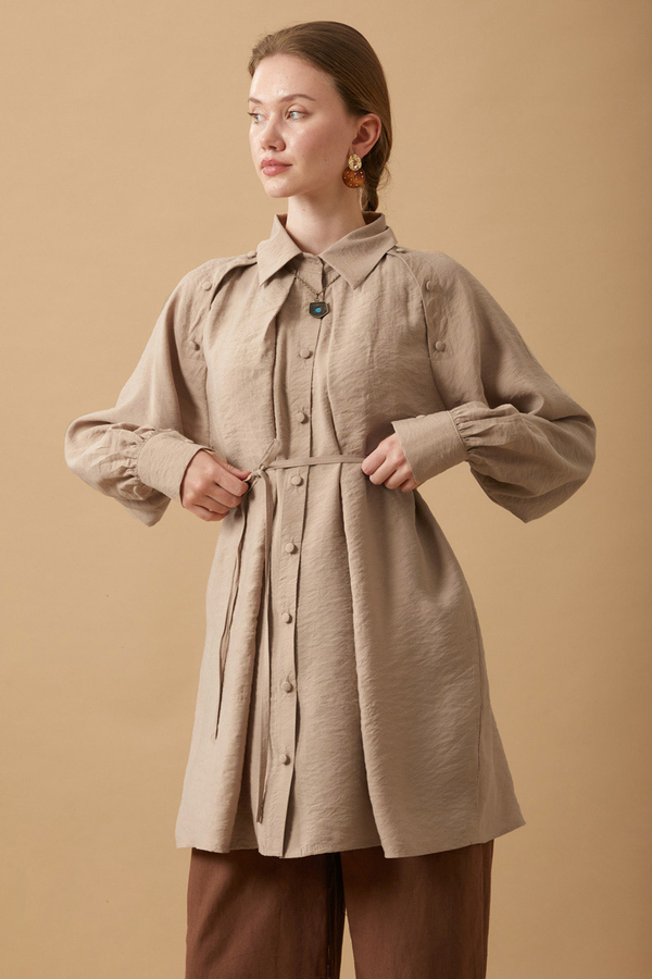 Belda Modal Shirt Beige - 2