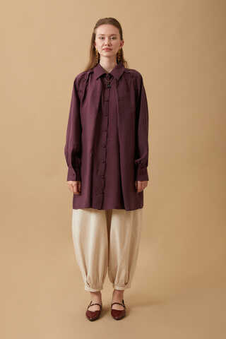 Belda Modal Shirt Burgundy - 2