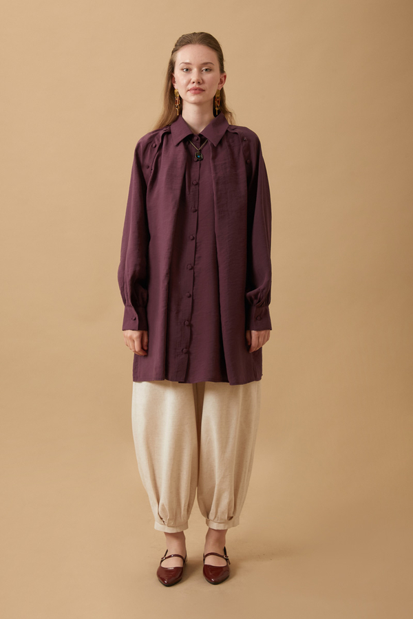 Belda Modal Shirt Burgundy - 2