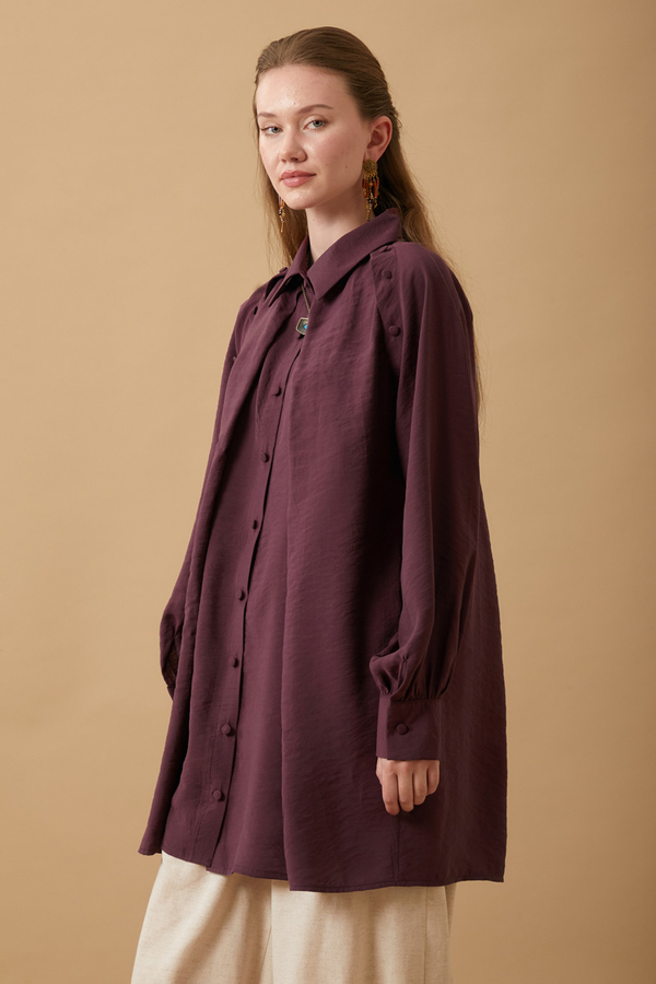 Belda Modal Shirt Burgundy - 4