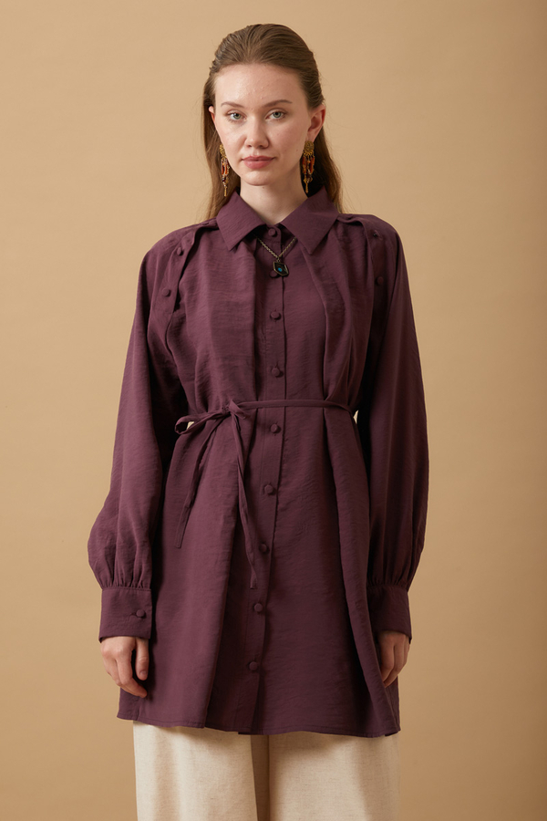 Belda Modal Shirt Burgundy - 3