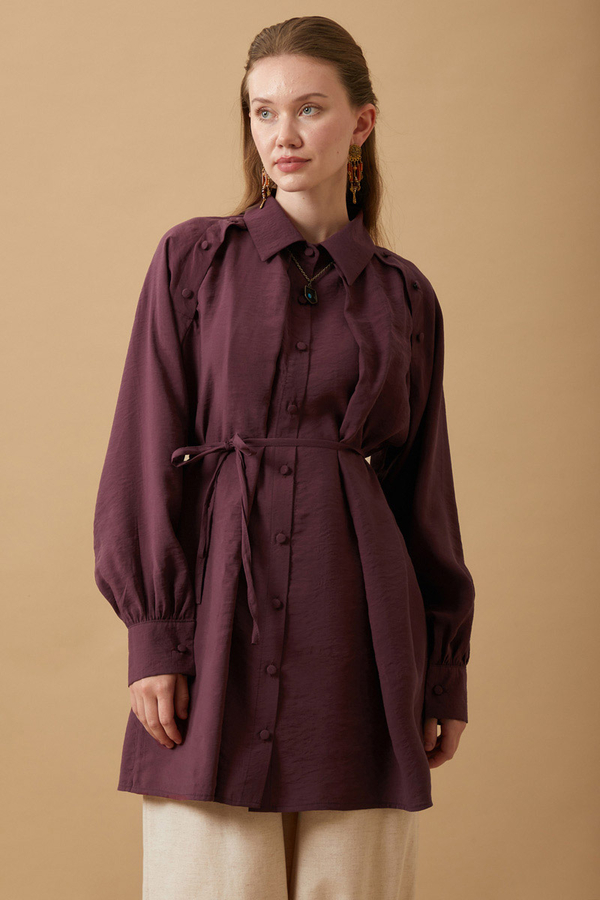 Belda Modal Shirt Burgundy - 1