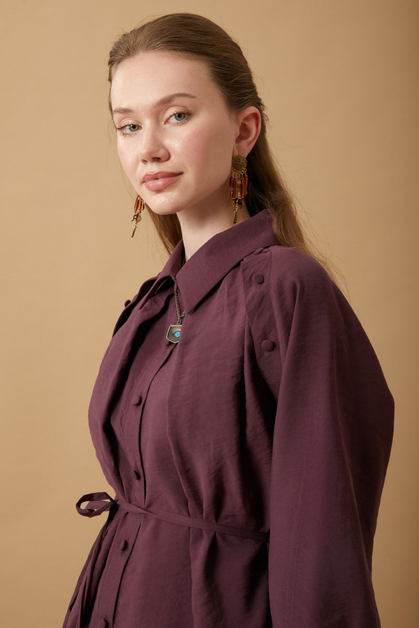 Belda Modal Shirt Burgundy - 7