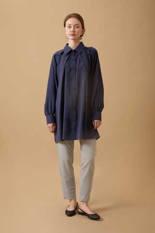 Belda Modal Shirt Navy Blue - 1