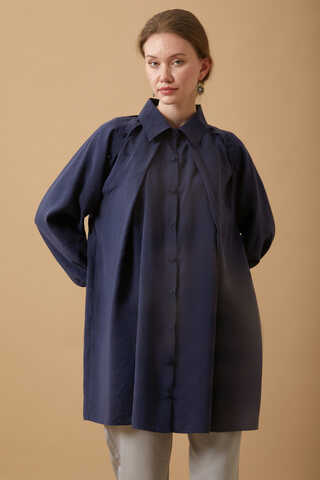 Belda Modal Shirt Navy Blue - 2