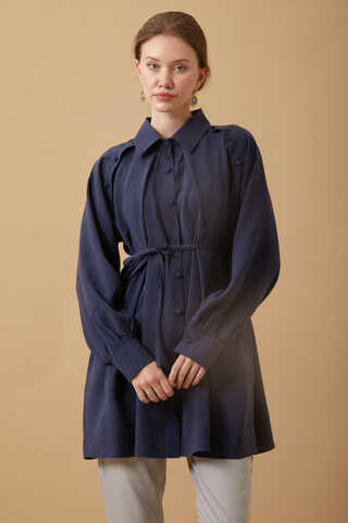 Belda Modal Shirt Navy Blue - 3