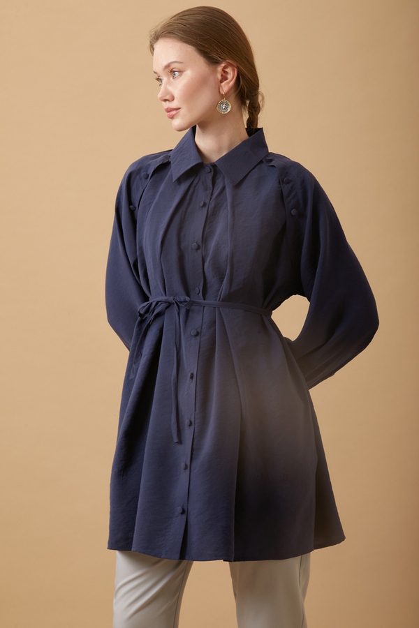 Belda Modal Shirt Navy Blue - 5