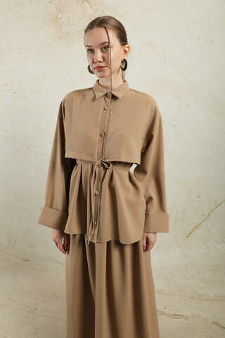 Krep Etek Takım Bej - 6