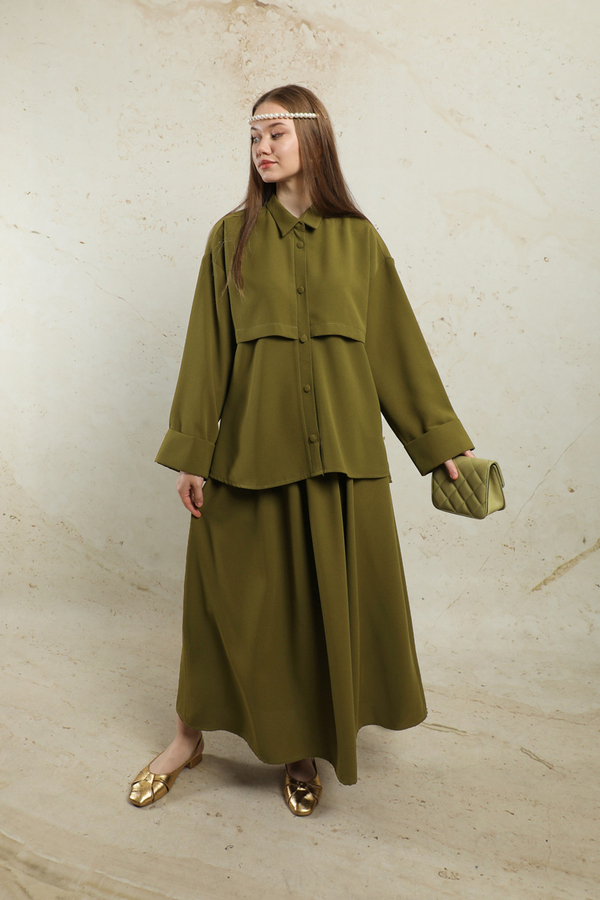 Krep Etek Takım Haki - 2