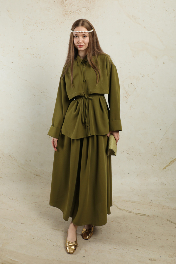 Krep Etek Takım Haki - 1