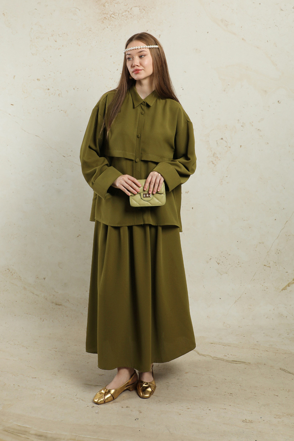 Krep Etek Takım Haki - 4