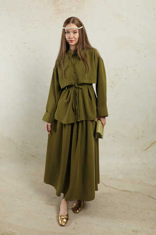 Krep Etek Takım Haki - 1