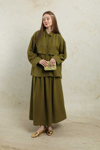Krep Etek Takım Haki - 4