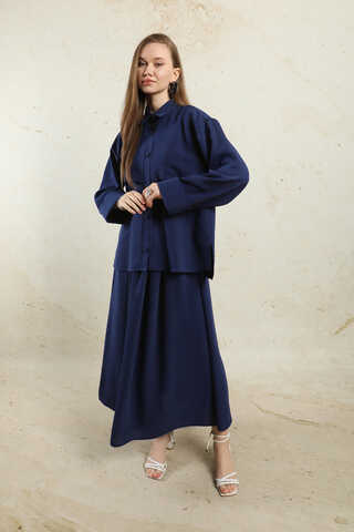 Krep Etek Takım Lacivert - 5