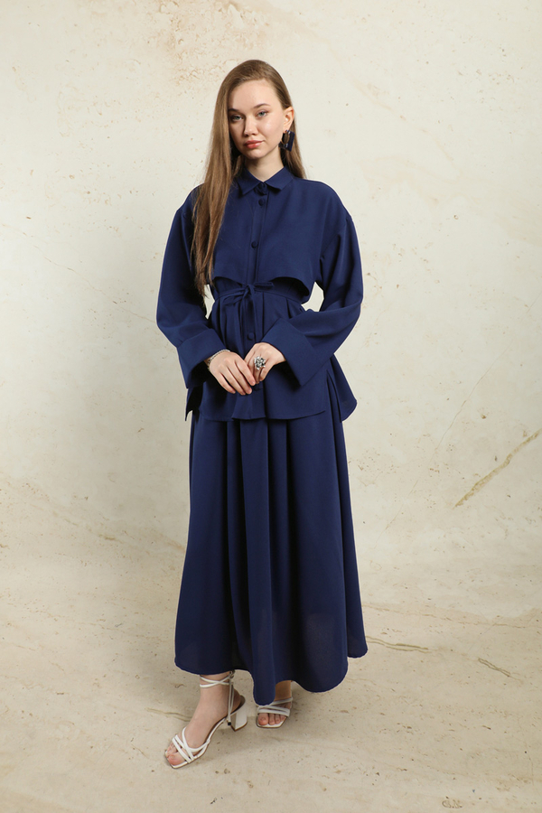 Krep Etek Takım Lacivert - 3