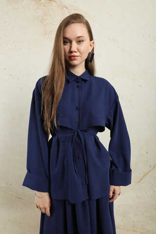 Krep Etek Takım Lacivert - 4