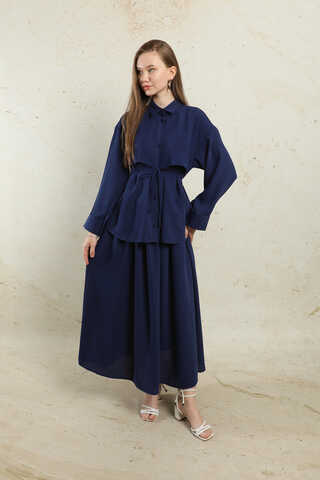 Krep Etek Takım Lacivert - 2