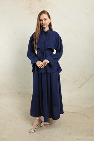 Krep Etek Takım Lacivert - 3