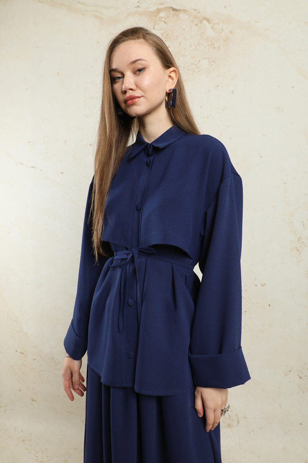 Krep Etek Takım Lacivert - 6