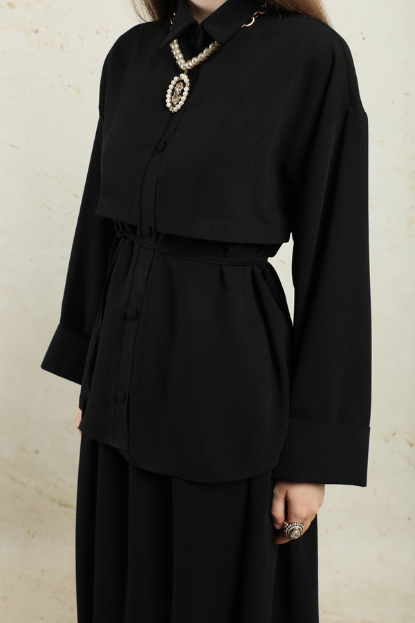 Krep Etek Takım Siyah - 1