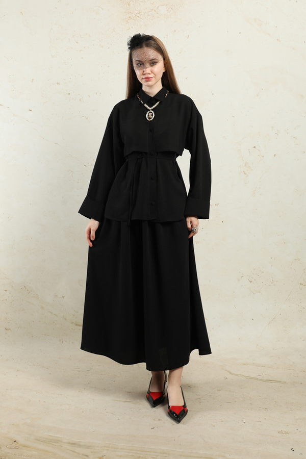 Krep Etek Takım Siyah - 5