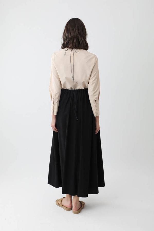 Beli Büzgülü Etek Siyah - 10