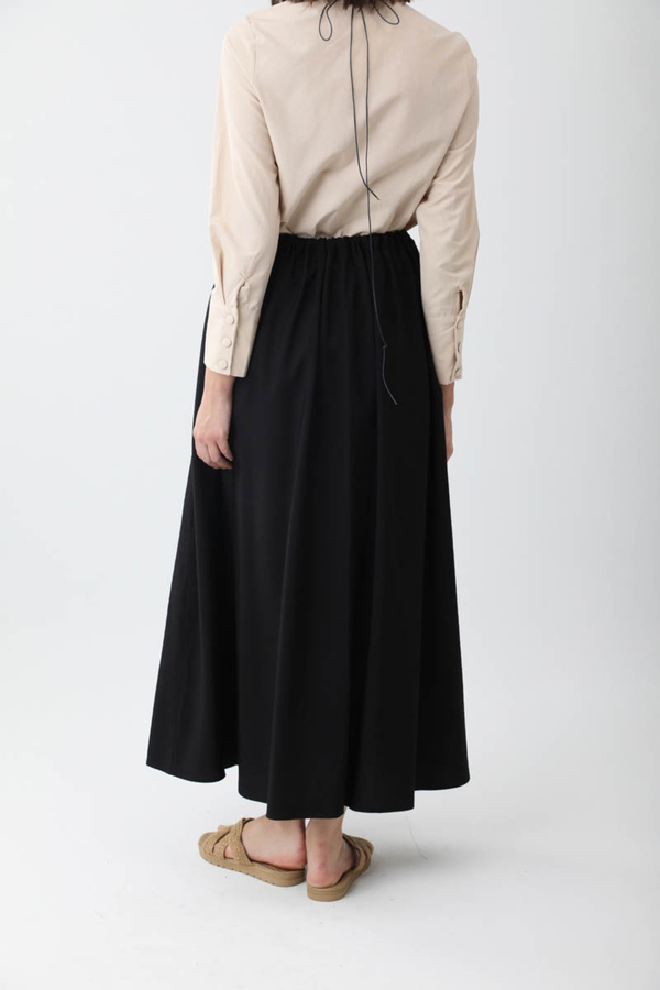 Beli Büzgülü Etek Siyah - 11