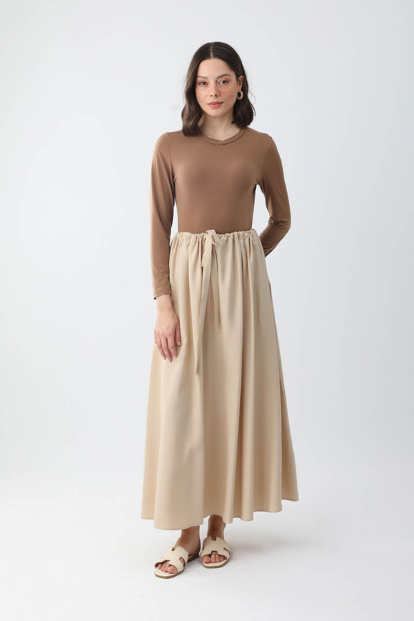 Beli Büzgülü Etek Taş - 2