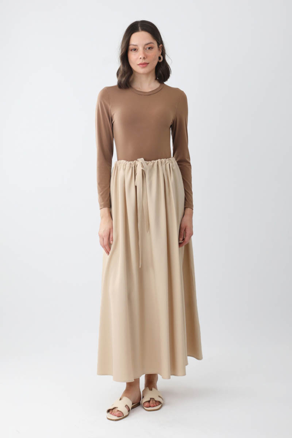 Beli Büzgülü Etek Taş - 1