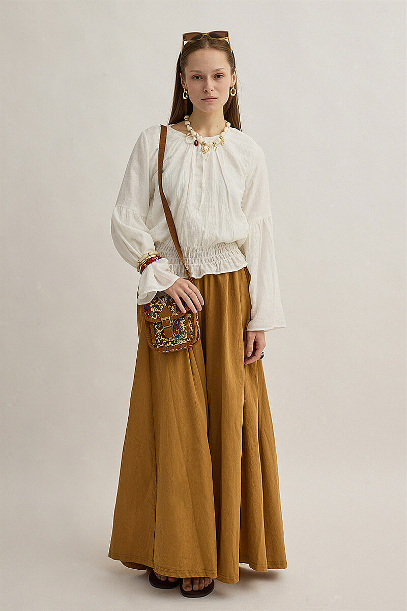 Beli Gipe Detaylı Bluz Beyaz - 2