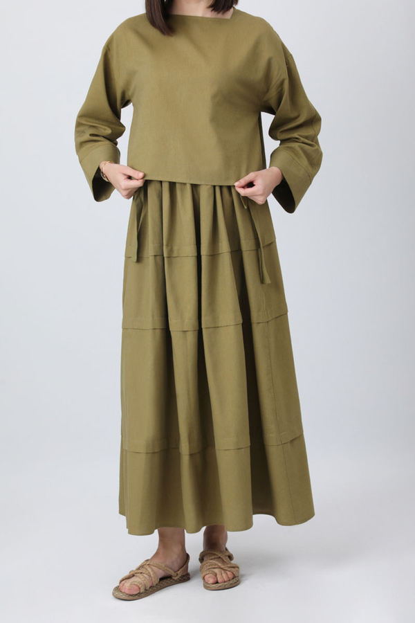 Beli Tünelli Etek Takım Haki - 12