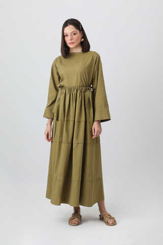 Beli Tünelli Etek Takım Haki - 13