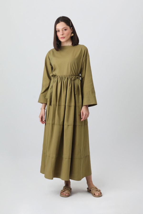 Beli Tünelli Etek Takım Haki - 13