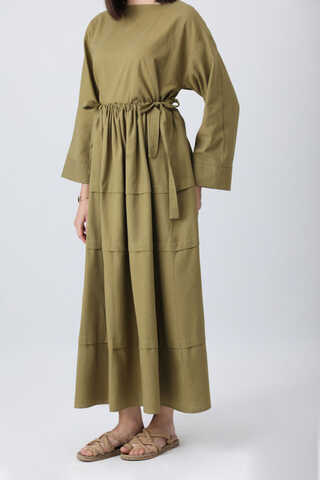 Beli Tünelli Etek Takım Haki - 14